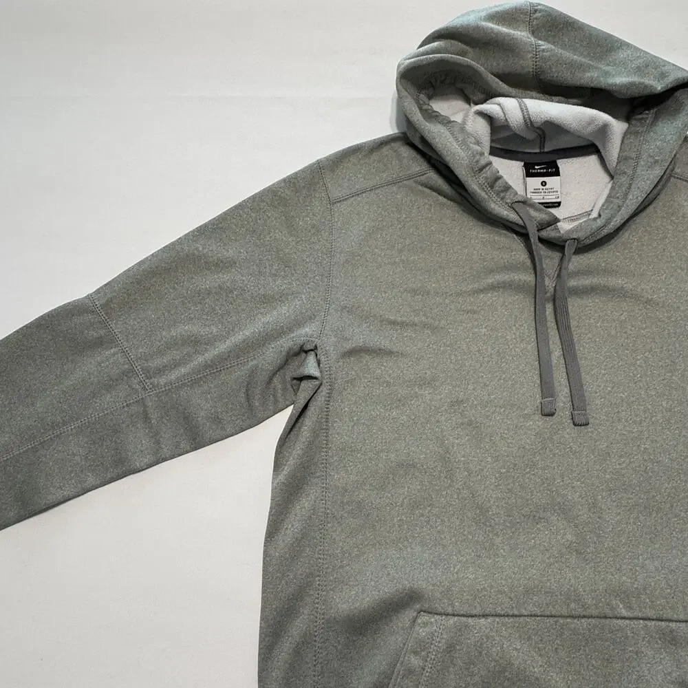 Nike Therma-FIT Gray Pullover Hoodie Small Athletic Sweatshirt Mens Gym